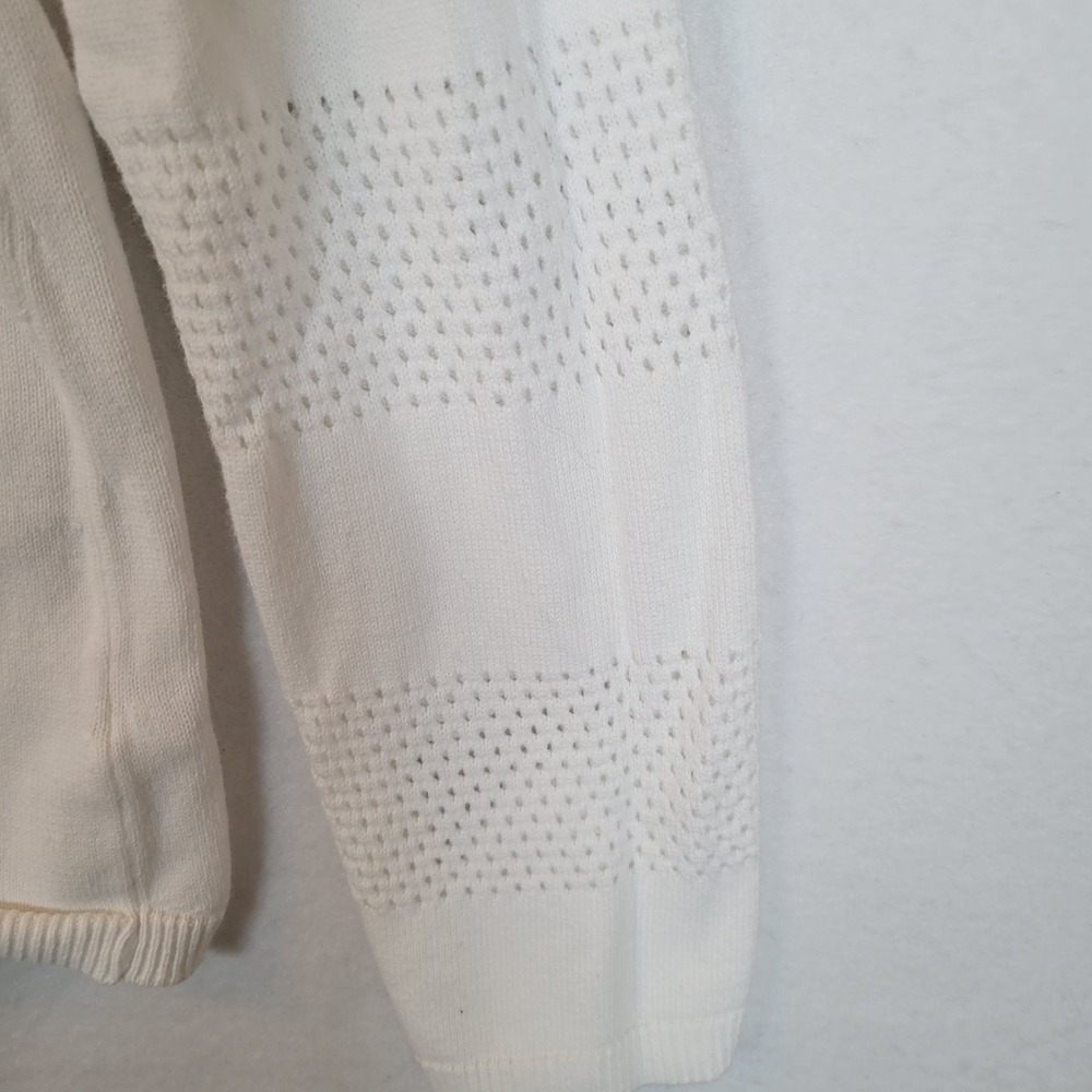 Lisa Todd Womens Bulldog Lover Knit Cotton Sweater Top Size Small White Animal - Picture 4 of 11